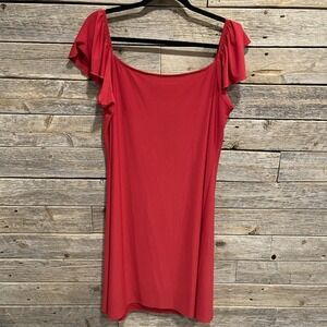 NWT! Michael Tyler Women's Red Ruffle Sleeve Dress Size‎ XL